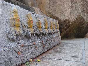 detalle en un templo de anantapur