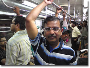 en el metro de Kolkata