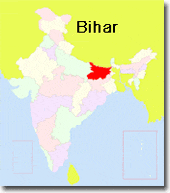 localizacion de Bihar en India