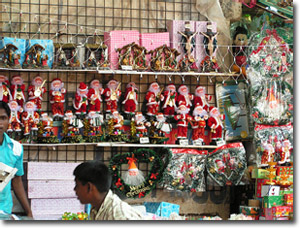 Objetos de navidades en Panaji