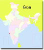 localizacion de goa en India