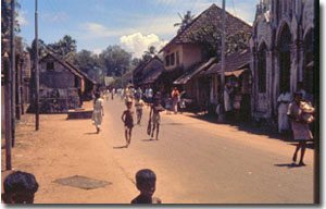 Una calle de Cochin en la década de 1960
