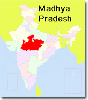 localizacion de madhya pradesh en india