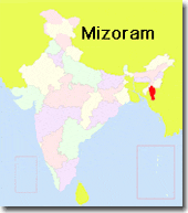 localizacion de mizoram en india