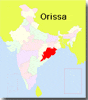 localizacion de orissa en india
