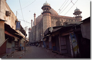 Parte trasera del Jama Masjid de Agra