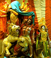 estatuas en una festividad de Bihar