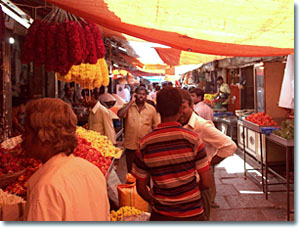 en un mercado de mysore