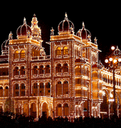 palacio de mysore iluminado