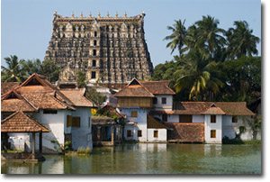 Vista del templo Padmanabhaswamy