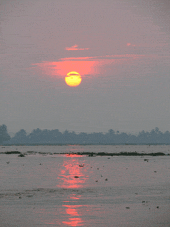 puesta de sol en kerala