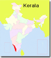 localizacion de kerala en india