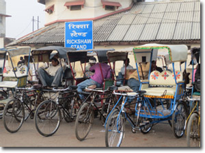 Ciclo-rickshaws en Agra