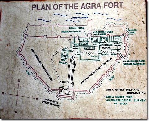 Plano del Fuerte de Agra