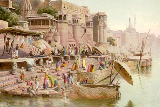 Pintura de Varanasi del año 1890
