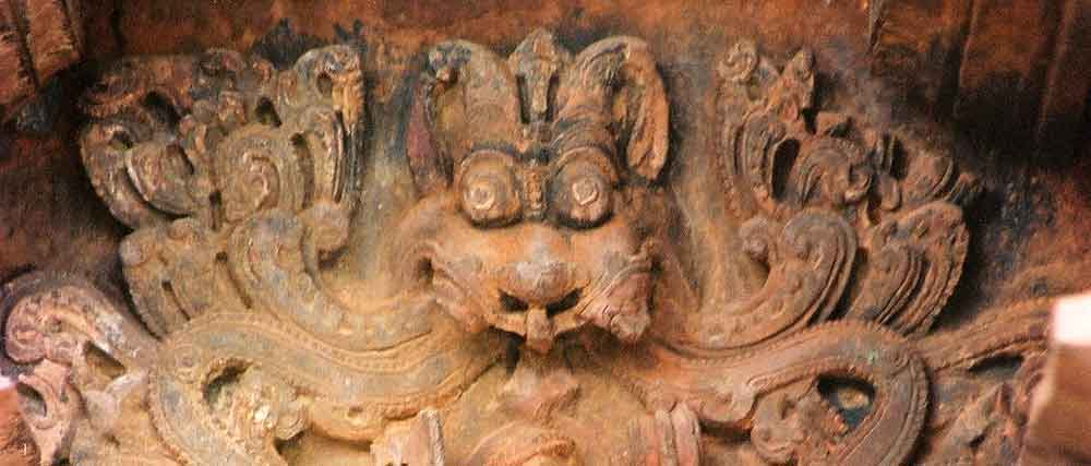 Kirtimukha es el guardián de los templos hindúes